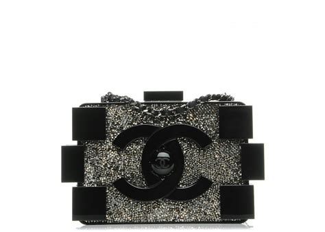 Chanel Boy Brick Lego Clutch Plexiglass Crystal Black 